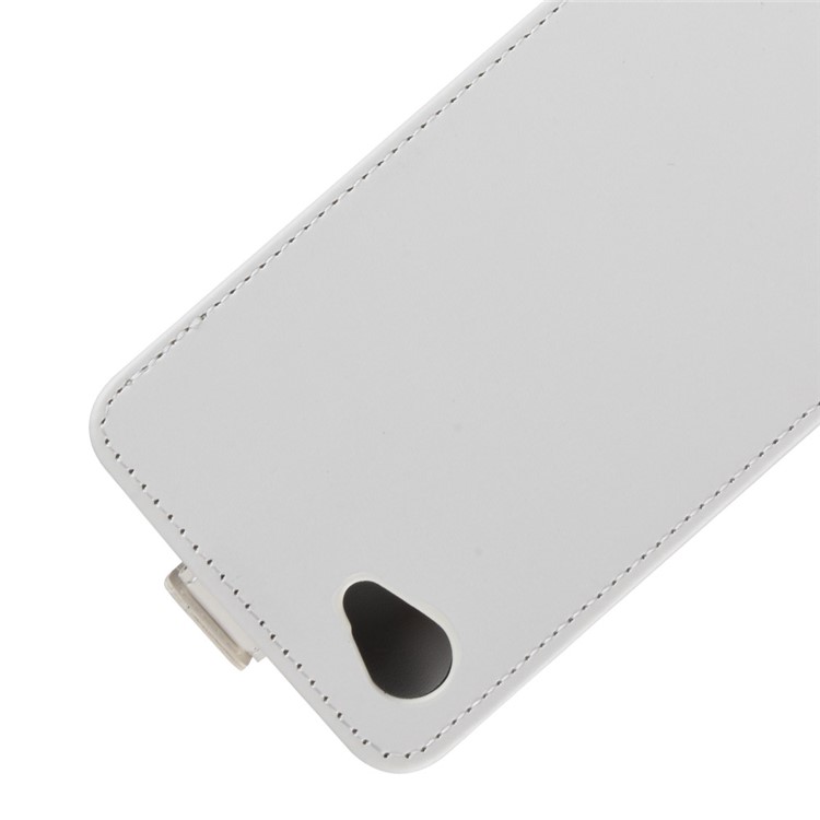 Crazy Horse Vertical Flip Leather Phone Cover with Card Holder for HTC Desire 12 - White-4