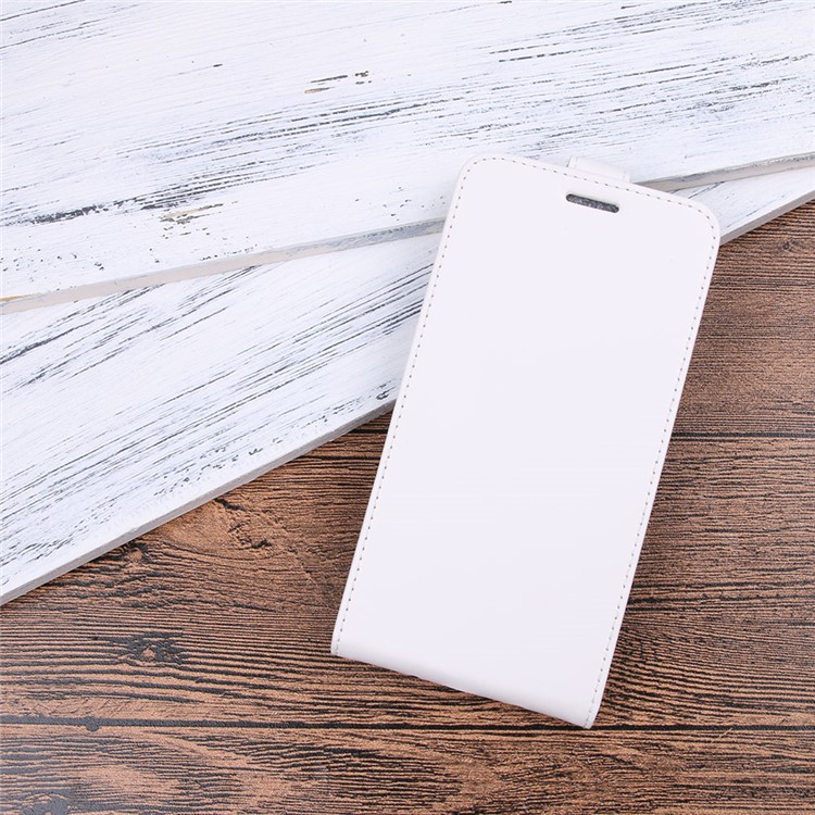 Crazy Horse Vertical Flip Leather Phone Cover with Card Holder for HTC Desire 12 - White-5