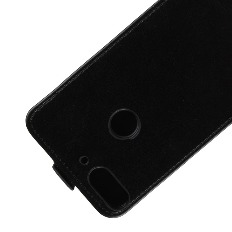 Crazy Horse Vertical Flip Leather Phone Casing with Card Holder for HTC Desire 12+ / 12 Plus - Black-4