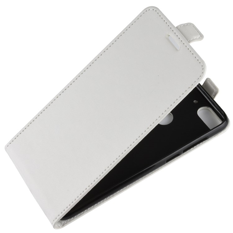 Crazy Horse Vertical Flip Leather Phone Casing Cover with Card Holder for HTC Desire 12+ / 12 Plus - White-3