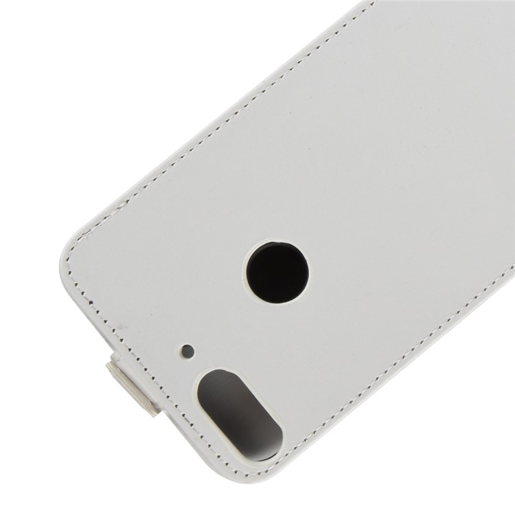 Crazy Horse Vertical Flip Leather Phone Casing Cover with Card Holder for HTC Desire 12+ / 12 Plus - White-4