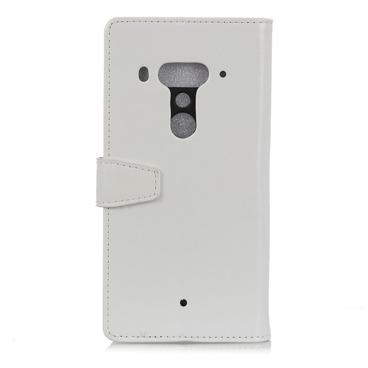 Crazy Horse Texture Wallet Stand Leather Mobile Shell Case for HTC U12+ - White-3