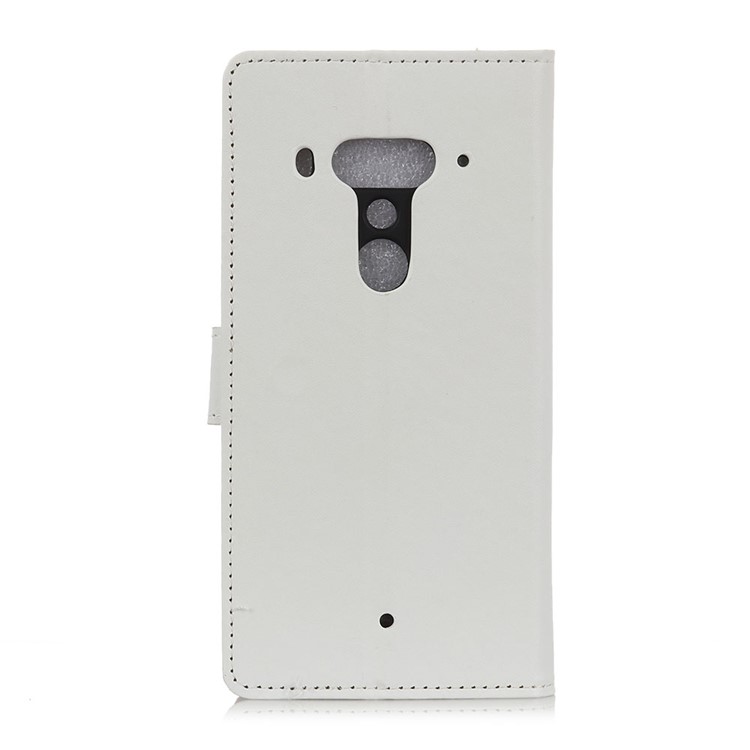 PU Leather Magnetic Wallet Cell Phone Case with Stand for HTC U12+ - White-3