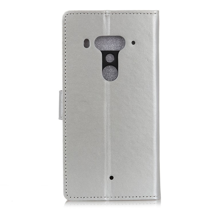 PU Leather Magnetic Wallet Cell Phone Shell with Stand for HTC U12+ - Silver-3