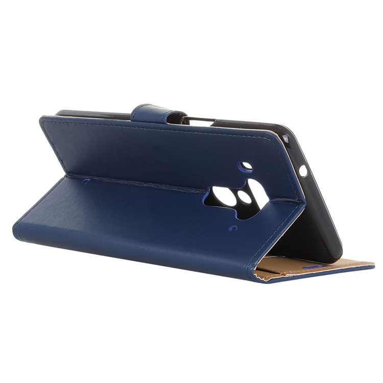 PU Leather Magnetic Wallet Cell Phone Casing with Stand for HTC U12+ - Blue-4