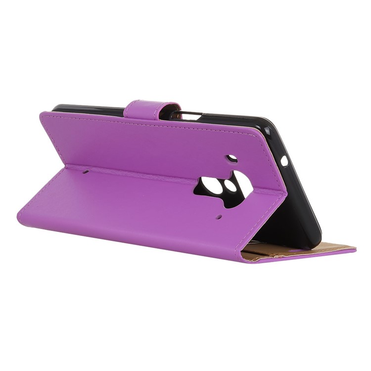 PU Leather Magnetic Wallet Protective Mobile Phone Cover with Stand for HTC U12 Plus - Purple-4