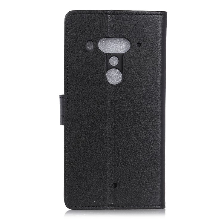 Litchi Texture Wallet Stand Magnetic Leather Case for HTC U12+ - Black-5