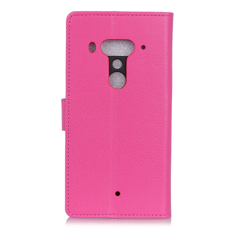 Litchi Texture Wallet Stand Magnetic Leather Shell for HTC U12+ - Rose-4