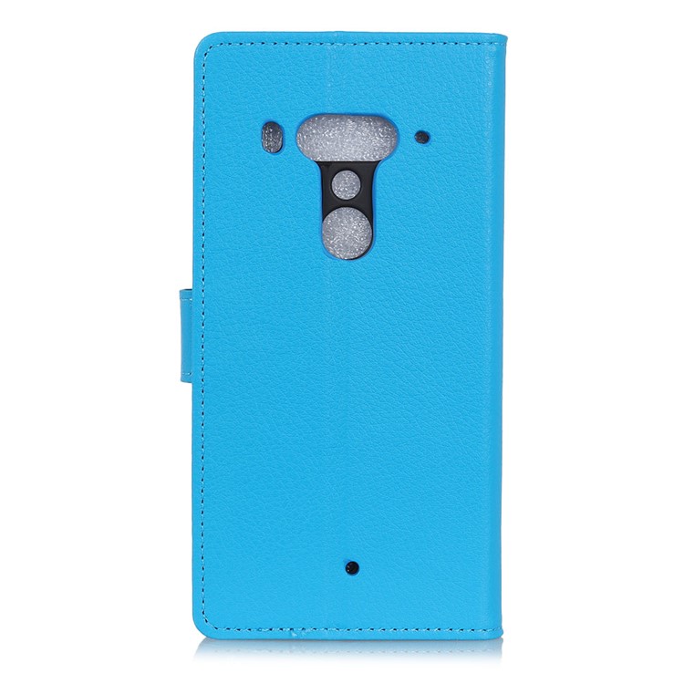 Litchi Texture Wallet Stand Magnetic Leather Casing for HTC U12+ - Blue-4