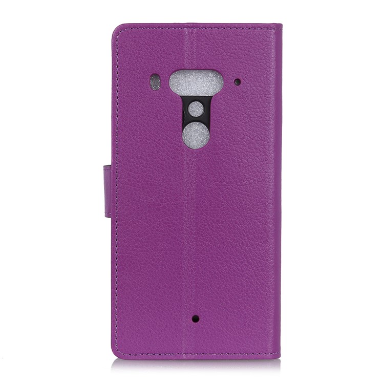 Litchi Texture Wallet Stand Magnetic Leather Mobile Phone Case for HTC U12 Plus - Purple-4
