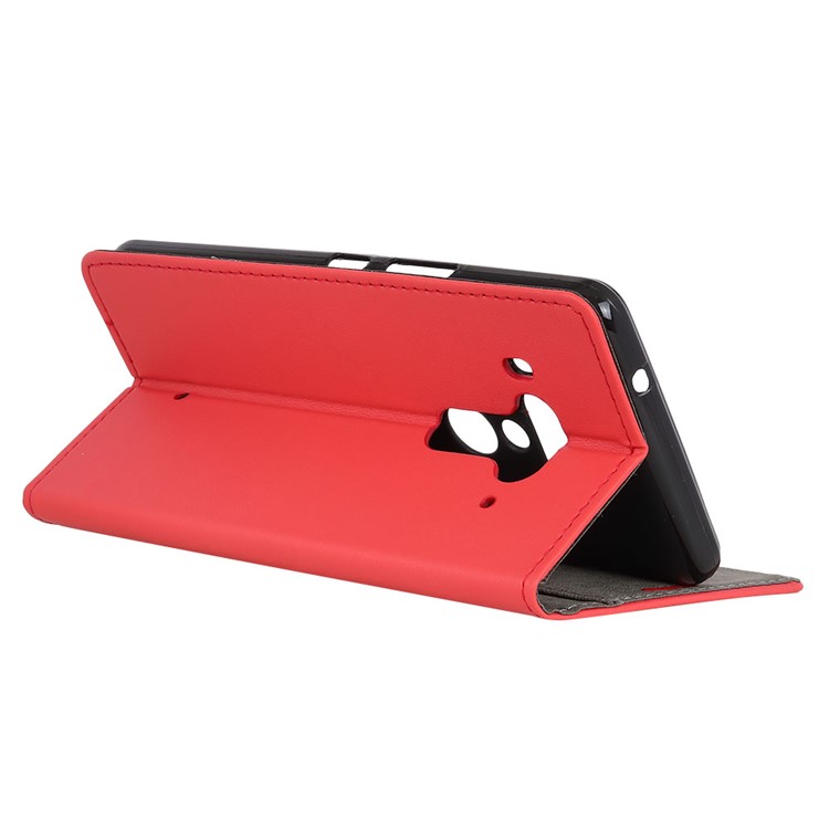 Magnetic Leather Stand Case for HTC U12+ - Red-9