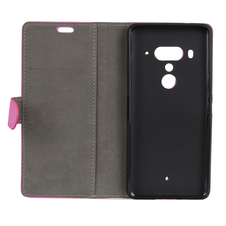Magnetic Leather Stand Cover for HTC U12+ - Rose-7
