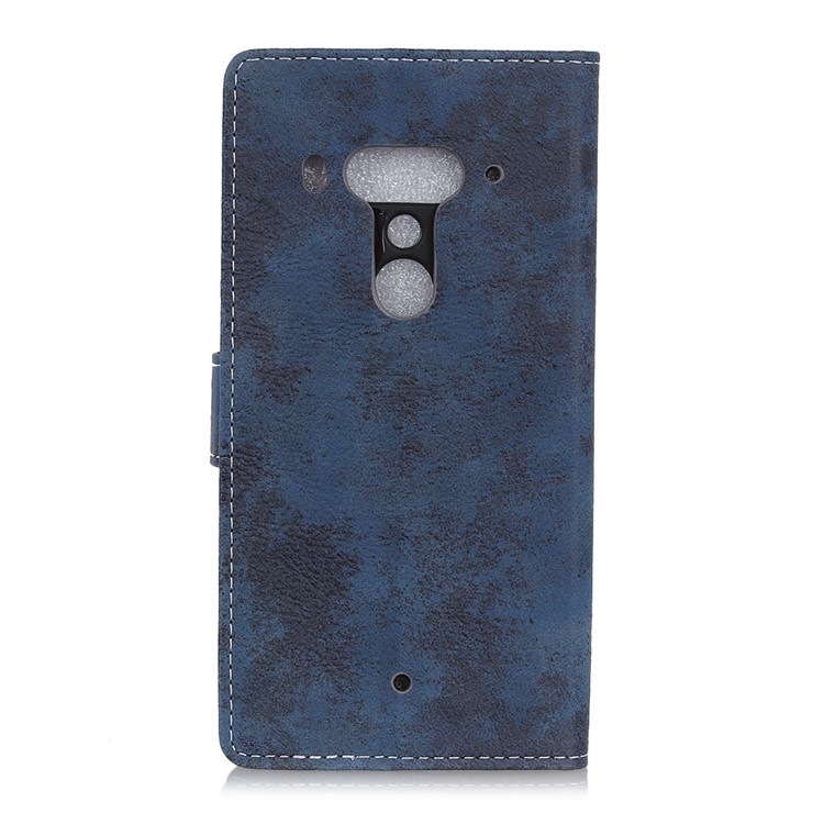Vintage Style Leather Wallet Stand Cell Phone Cover for HTC U12 Plus - Blue-5