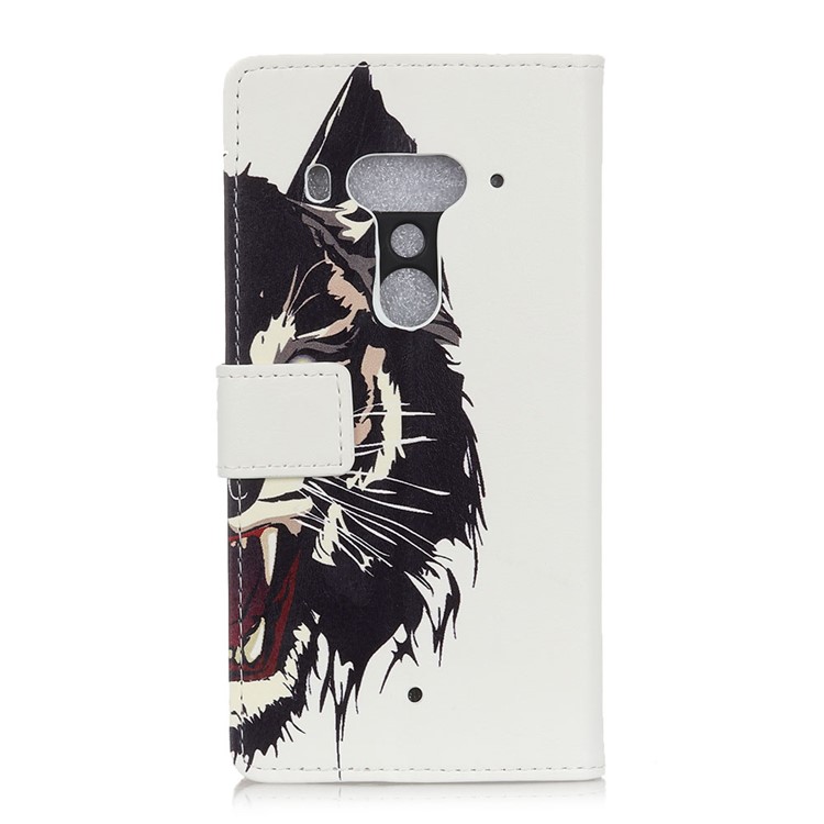Pattern Printing Wallet Leather Stand Shell for HTC U12+ - Tiger Pattern-3
