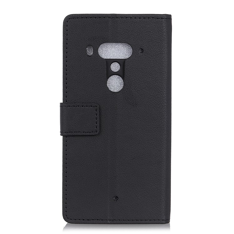 PU Leather Magnetic Wallet Protection Mobile Phone Shell for HTC U12 Plus - Black-3