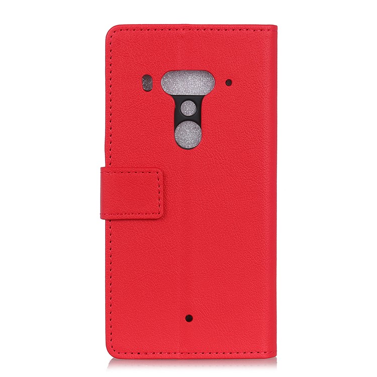 Card Holder Leather Mobile Phone Case with Stand for HTC U12 Plus - Red-3