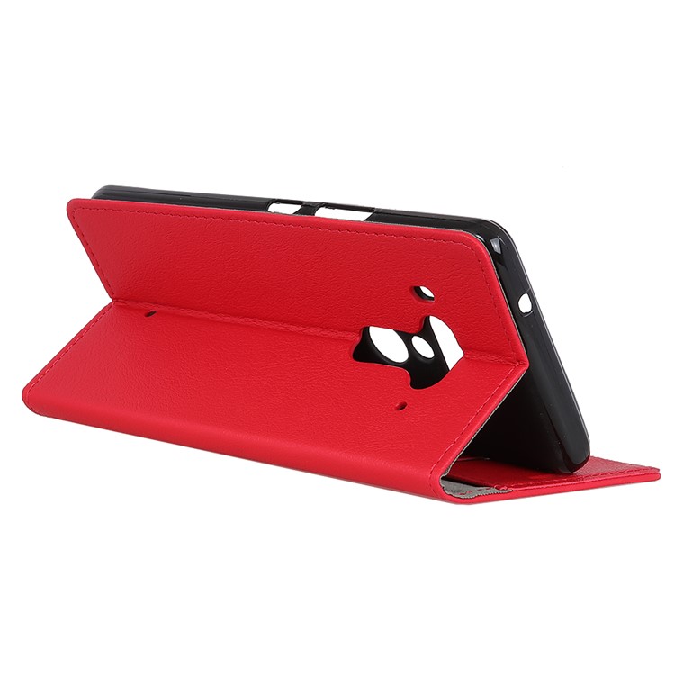 Card Holder Leather Mobile Phone Case with Stand for HTC U12 Plus - Red-5
