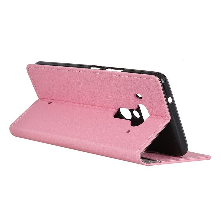 PU Leather Flip Stand Card Holder Cell Phone Case for HTC U12 Plus - Pink-5