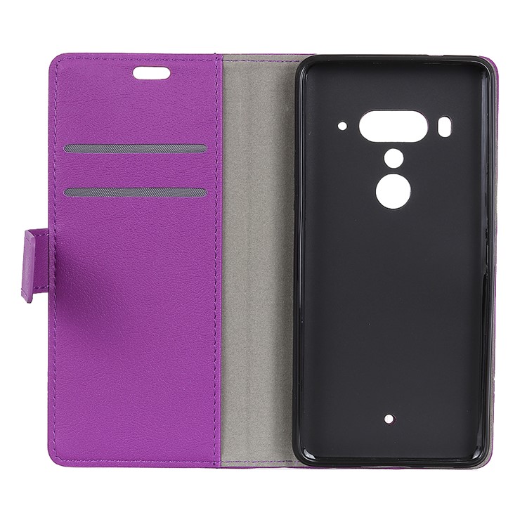 PU Leather Case Accessories Mobile With Card Slots for HTC U12 Plus - Purple-4