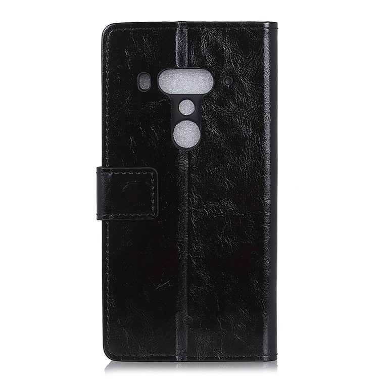 Crazy Horse Texture PU Leather Protection Mobile Phone Shell for HTC U12 Plus - Black-3