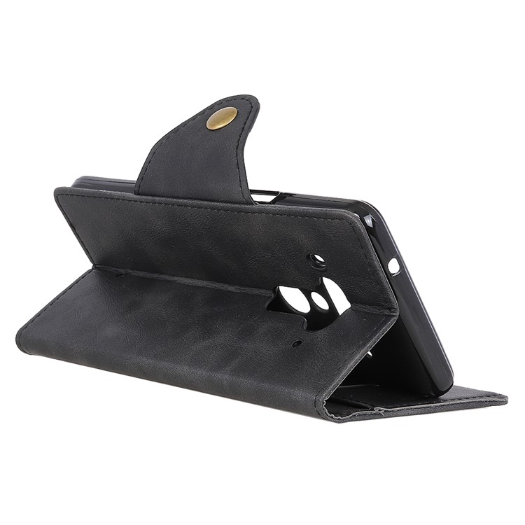 PU Leather Wallet Stand Mobile Phone Case for HTC U12+ - Black-8