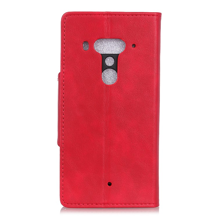 PU Leather Wallet Stand Phone Casing for HTC U12 Plus - Red-6