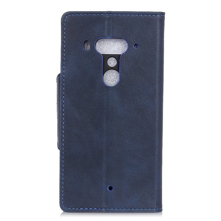 PU Leather Wallet Stand Flip Phone Case for HTC U12+ - Blue-6
