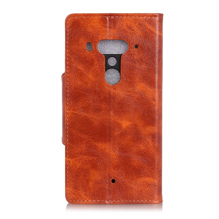 Textured PU Leather Wallet Stand Mobile Case for HTC U12 Plus - Orange-3