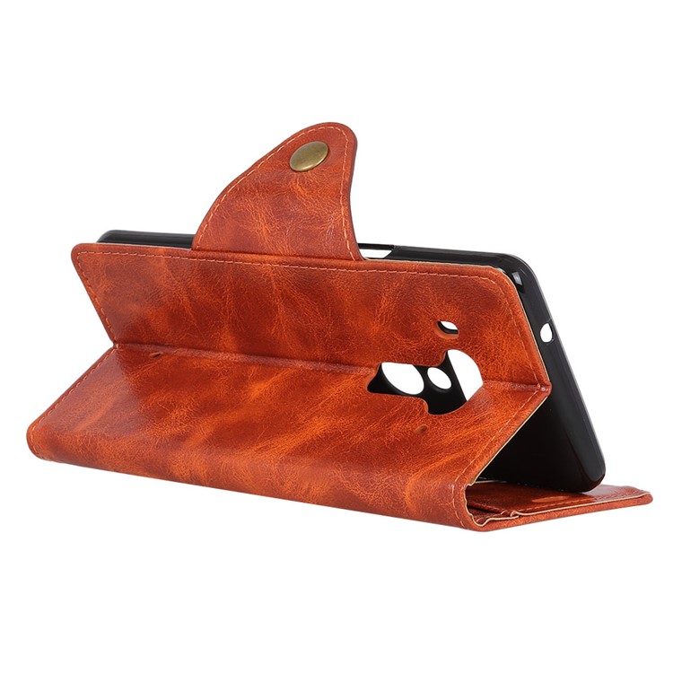 Textured PU Leather Wallet Stand Mobile Case for HTC U12 Plus - Orange-5
