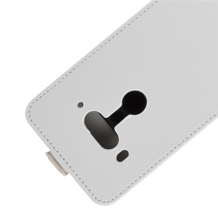 For HTC U12+ Crazy Horse Leather Vertical Flip Card Holder Mobile Cover - White-3