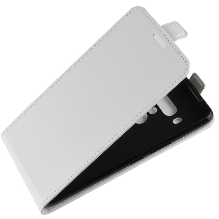 For HTC U12+ Crazy Horse Leather Vertical Flip Card Holder Mobile Cover - White-4