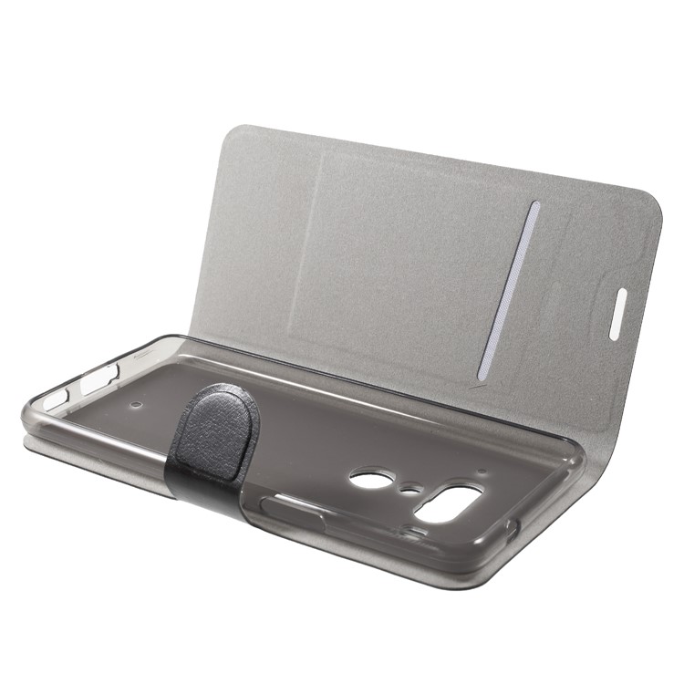 Crazy Horse Wallet Magnetic Stand Leather Case (Built-in Steel Sheet) for HTC U12+ - Black-5