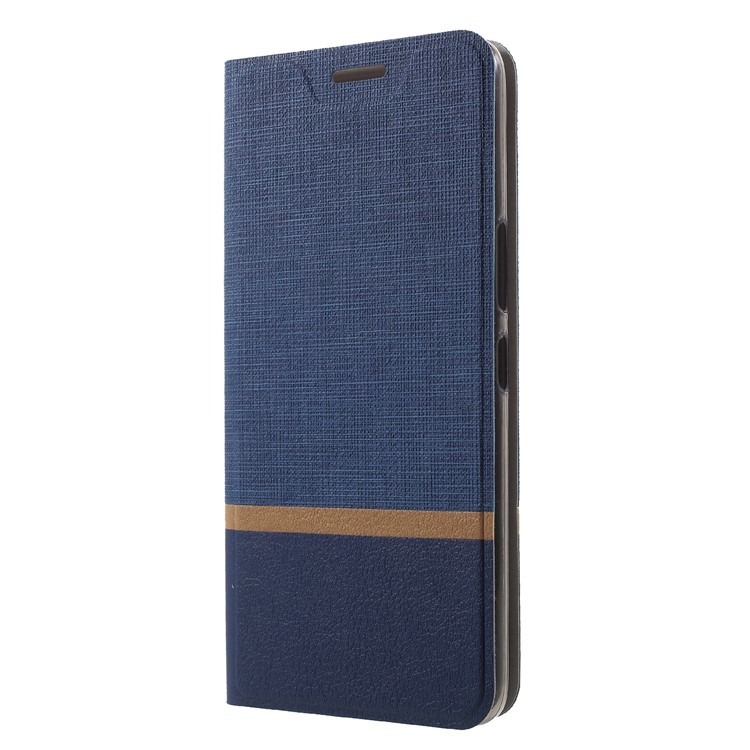 Cross Texture PU Leather Flip Stand Phone Case Accessory for HTC U12+ - Blue-3