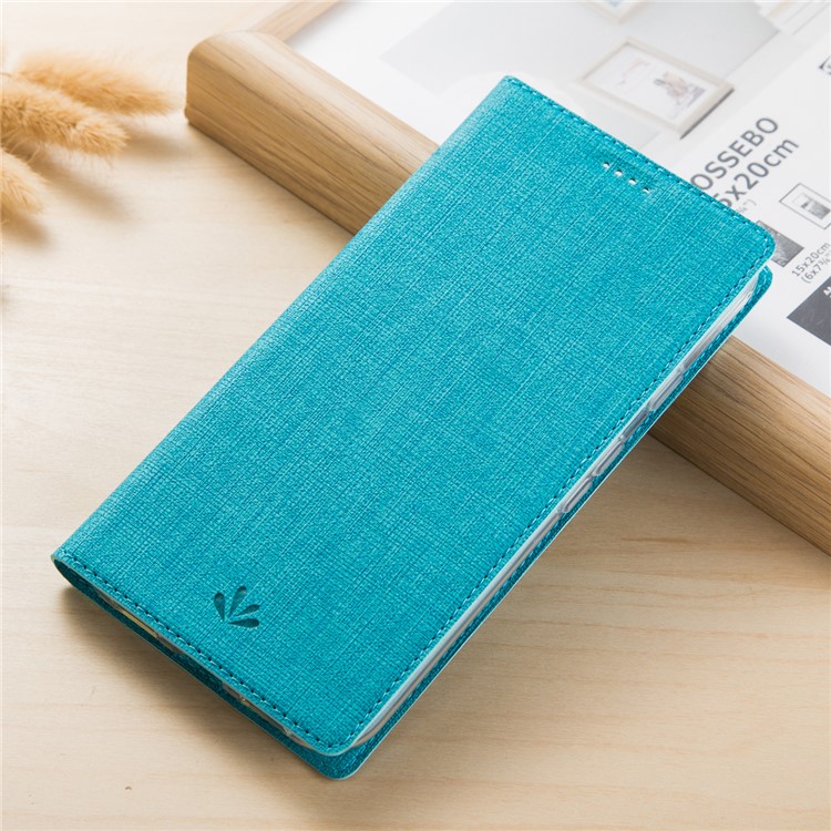VILI DMX Cross Texture Card Holder Leather Protector Cover for HTC U12+ - Blue-1