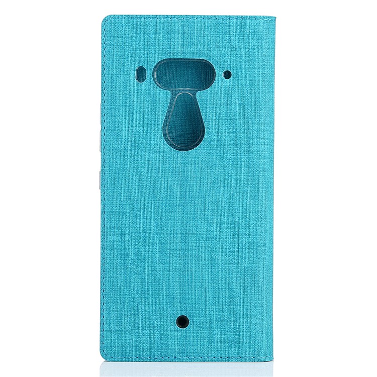 VILI DMX Cross Texture Card Holder Leather Protector Cover for HTC U12+ - Blue-3