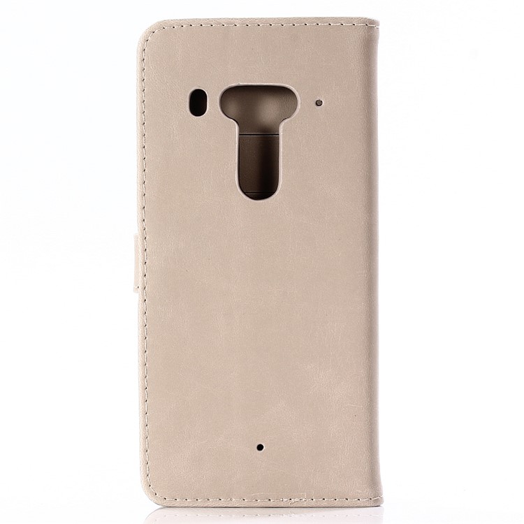 Retro Style Crazy Horse Texture Leather Magnetic Stand Wallet Cover for HTC U12+ - Beige-2