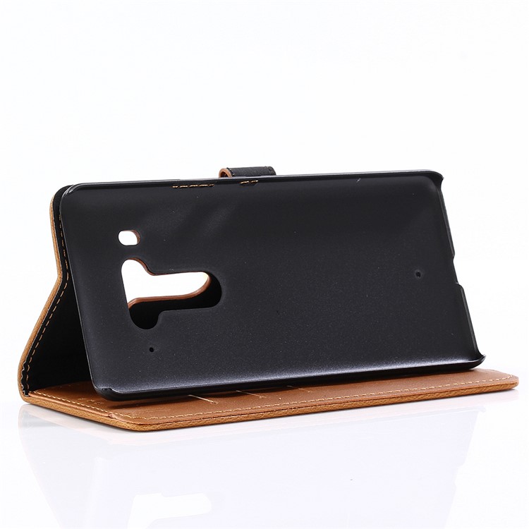Retro Style Crazy Horse Texture Leather Magnetic Stand Wallet Shell for HTC U12 Plus - Brown-5