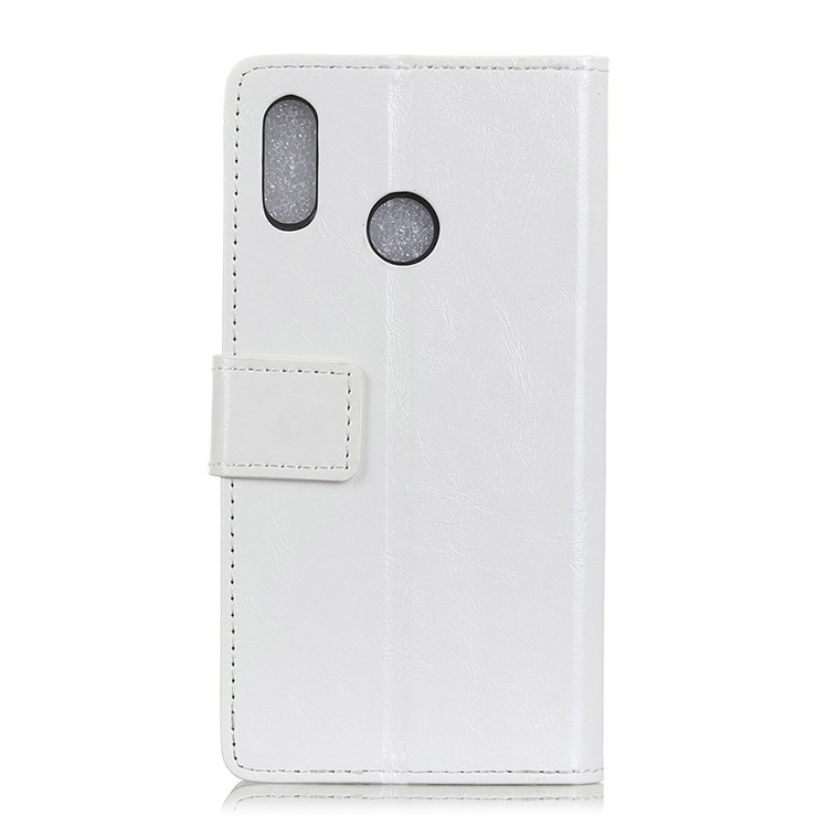 For HTC U12 Life Crazy Horse Texture Leather Wallet Cover with Stand - White-3