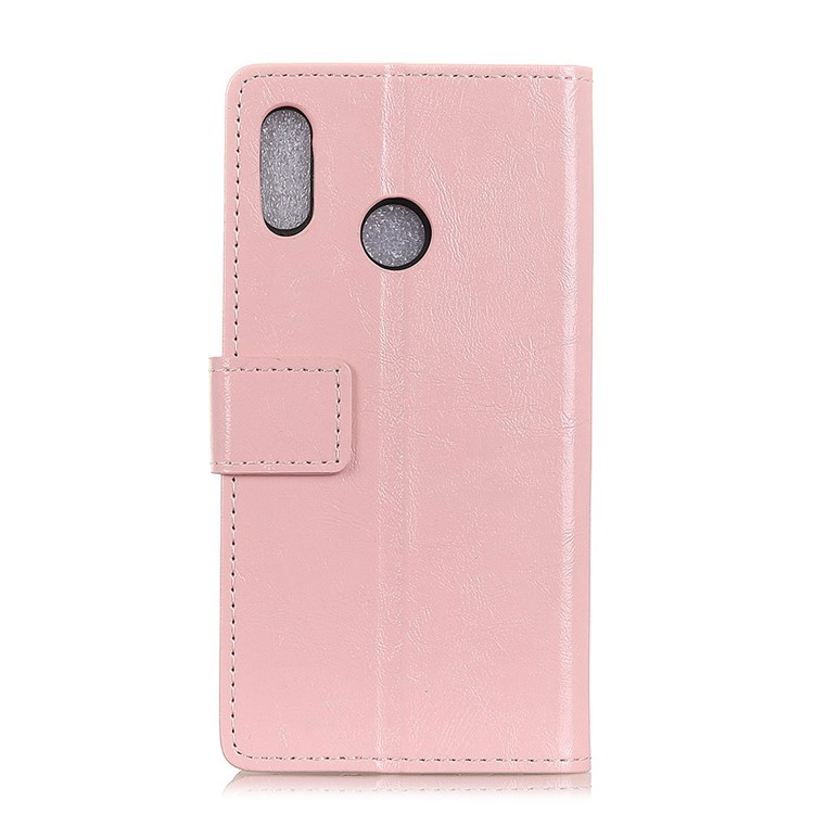 For HTC U12 Life Crazy Horse Texture Wallet Stand Leather Cell Phone Cover - Pink-3