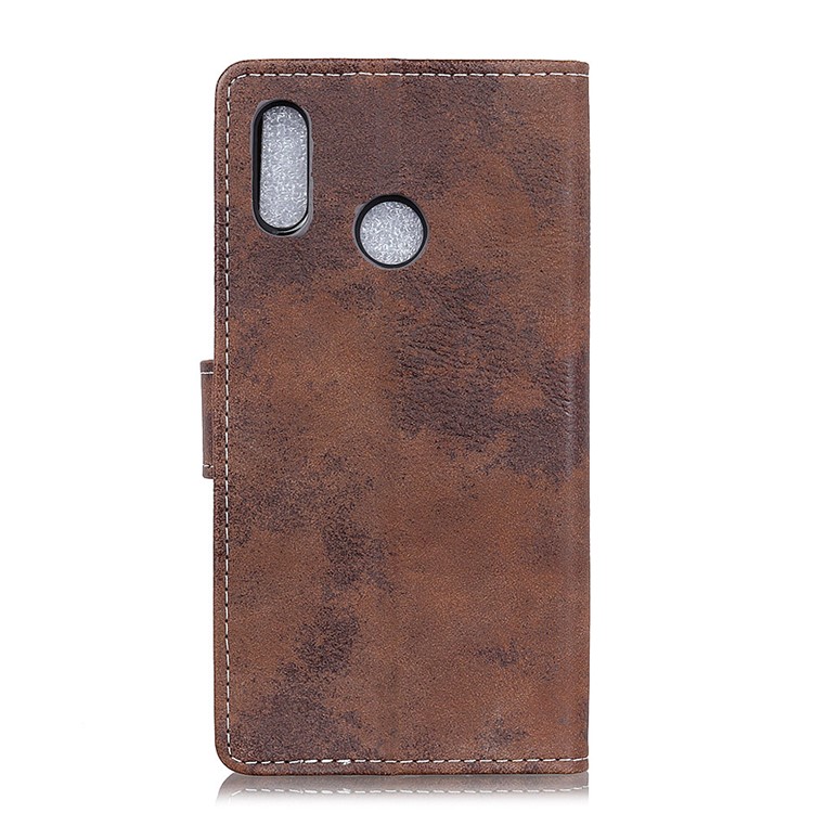 Leather Protective Shell for HTC U12 Life (Vintage Style) (Wallet and Stand) - Brown-5