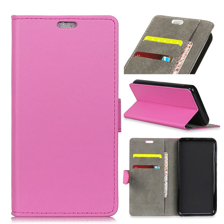 Leather Cell Phone Case for HTC U12 Life / Wallet / Stand / Magnetic Flap - Rose-1