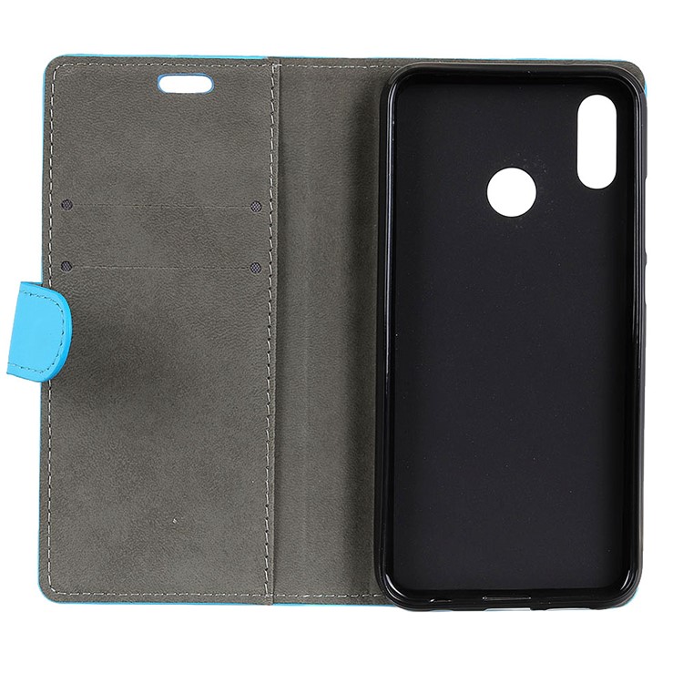 Leather Mobile Shell for HTC U12 Life / Wallet / Stand / Magnetic Flap - Blue-4