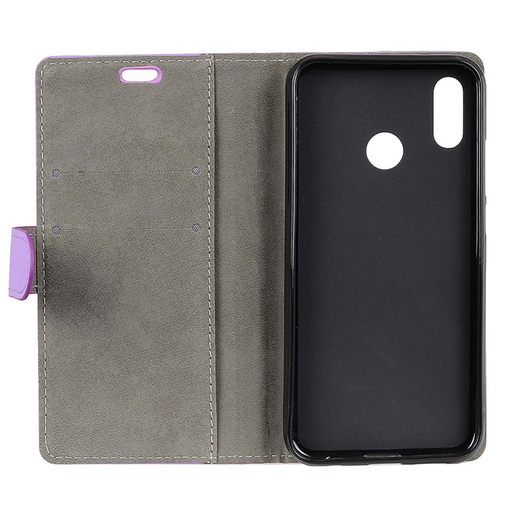 Leather Protection Cover for HTC U12 Life / Wallet / Stand / Magnetic Flap - Purple-4