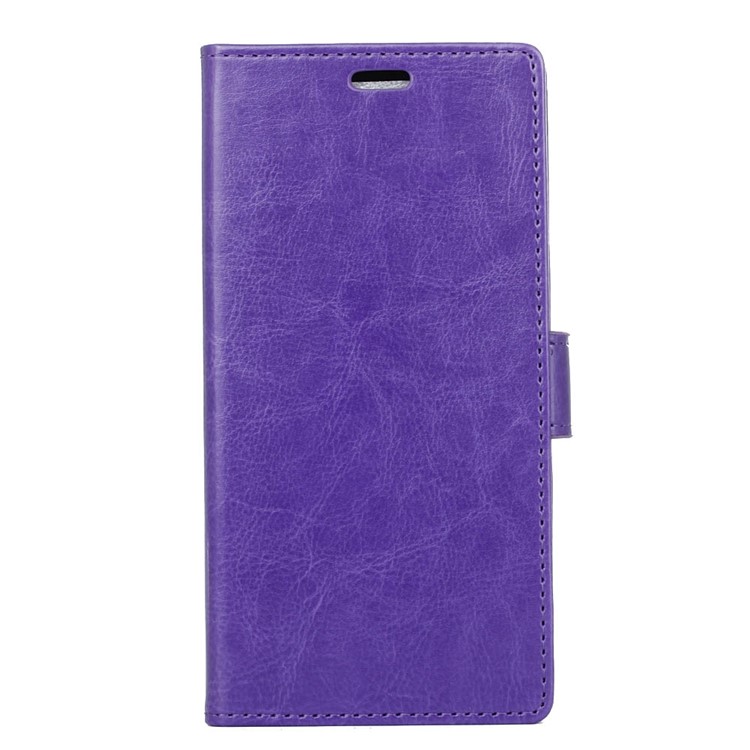 Protective Shell for HTC U12 Life Crazy Horse Leather Wallet Stand Case - Purple-1