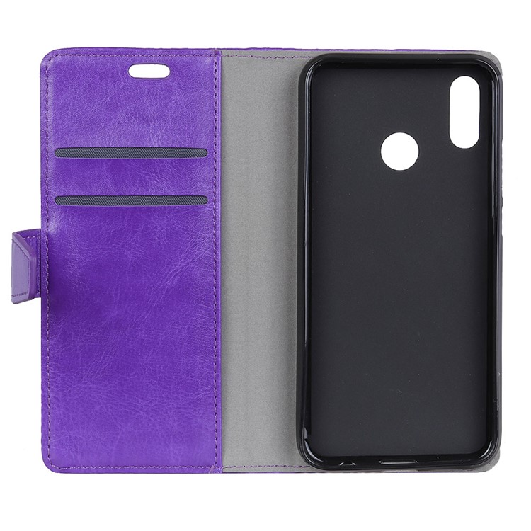 Protective Shell for HTC U12 Life Crazy Horse Leather Wallet Stand Case - Purple-4