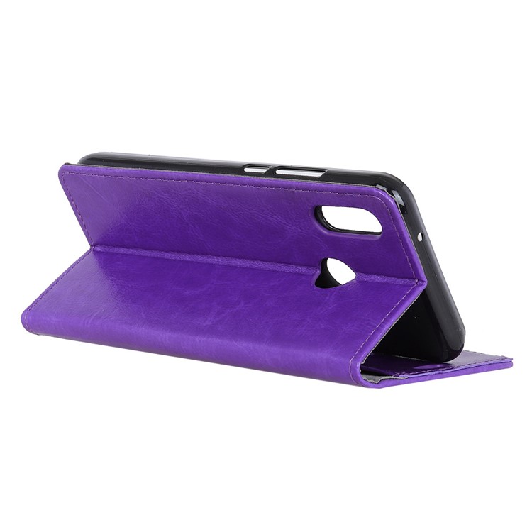 Protective Shell for HTC U12 Life Crazy Horse Leather Wallet Stand Case - Purple-5