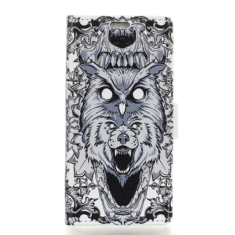 Pattern Printing Magnetic Leather Stand Cover for HTC U12 Life - Animal Pattern-1