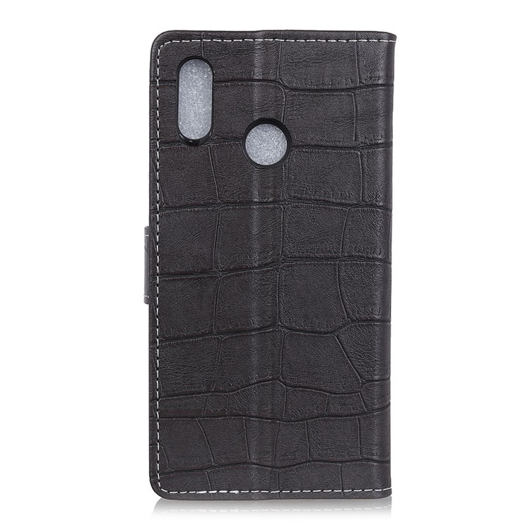 Crocodile Texture Leather Wallet Case for HTC U12 Life - Black-3