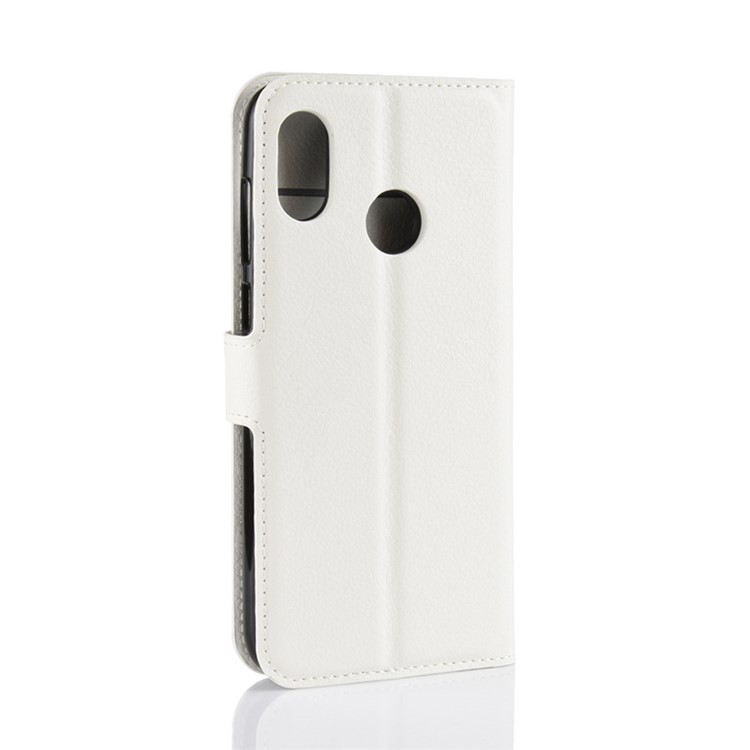 Litchi Skin PU Leather Protection Cover for HTC U12 Life - White-6