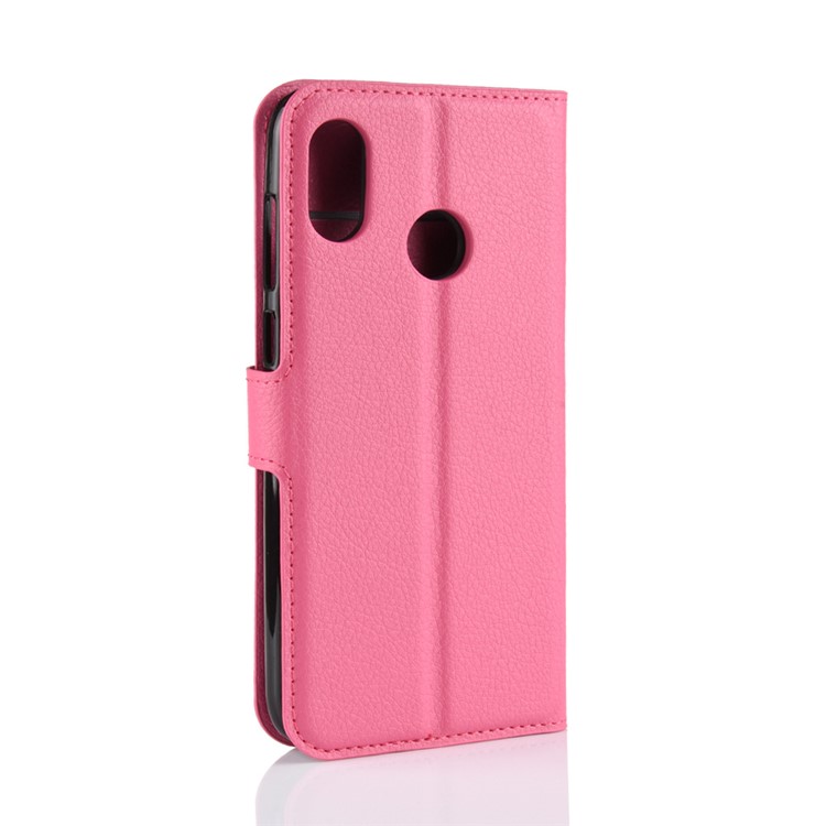 Litchi Skin PU Leather Phone Case with Stand for HTC U12 Life - Rose-6